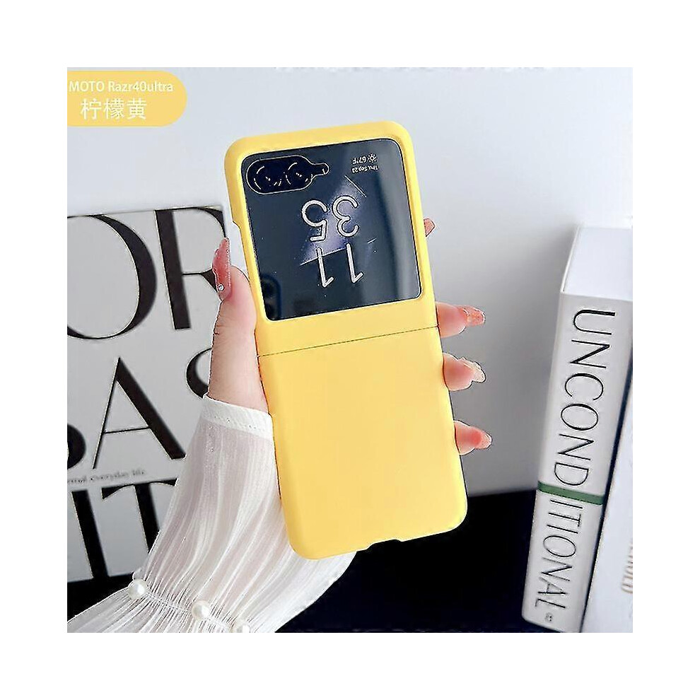 (Yellow) Phone Case For Motorola Razr 40 Ultra With Back Screen Protector Ultra-Thin Scratch-Resistant For Motorola Razr+ Plus 2023 Case Yellow 5778930888023