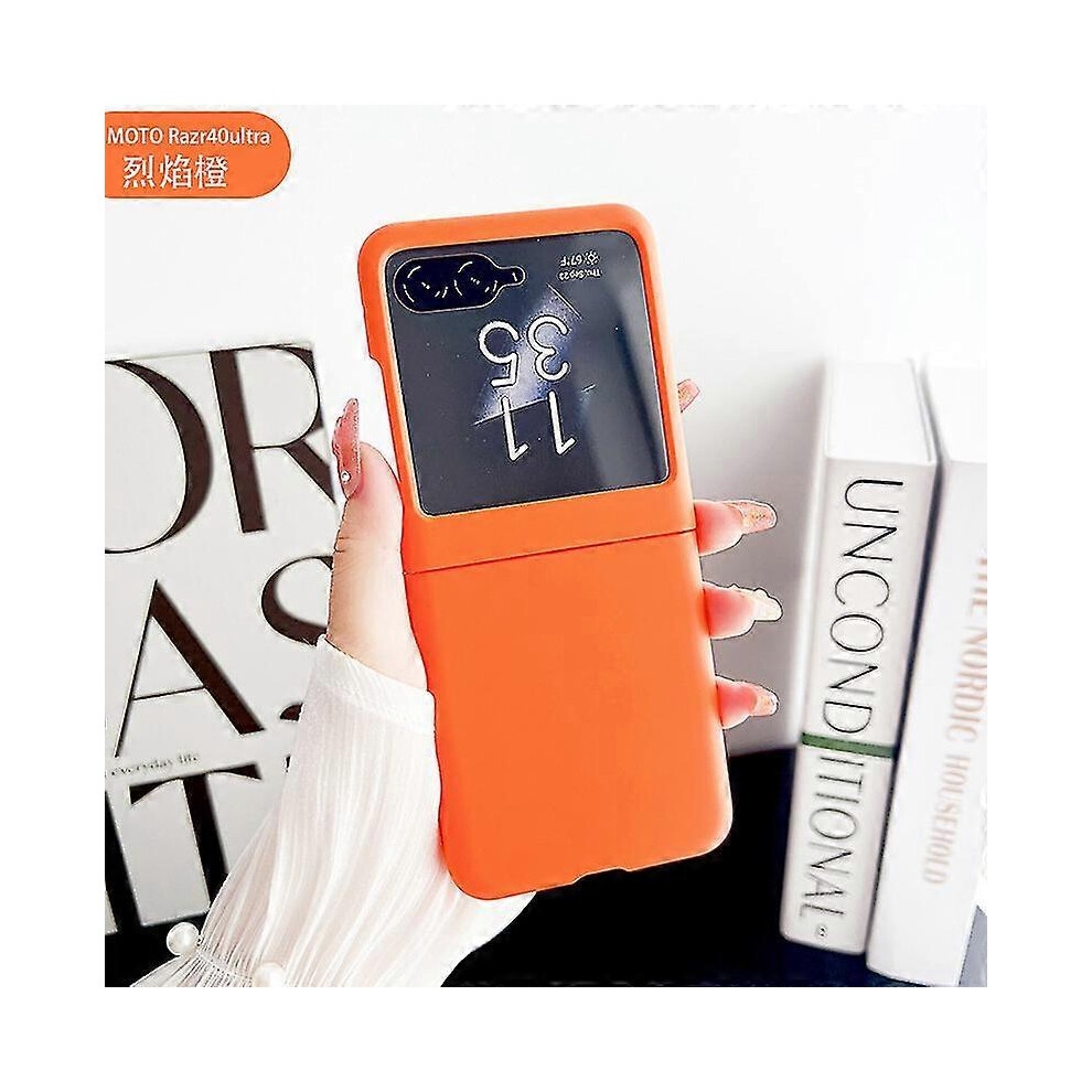 (Orange) Phone Case For Motorola Razr 40 Ultra With Back Screen Protector Ultra-Thin Scratch-Resistant For Motorola Razr+ Plus 2023 Case Orange 5778930887972
