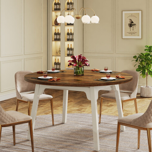 Tribesigns Tribesigns Dining Table Round Dining Table for 4-6 People, 120CM 2