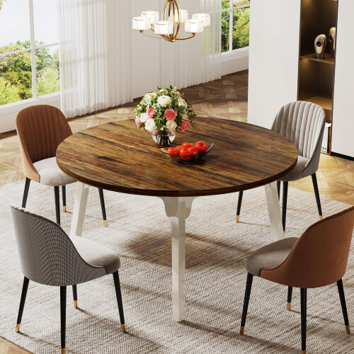 Tribesigns Tribesigns Dining Table Round Dining Table for 4-6 People, 120CM 1