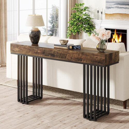 Tribesigns Tribesigns Entryway Console Table, Metal Frame Hallway Table, Sofa Foyer Table 2