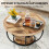 Tribesigns Tribesigns Coffee Table Round Coffee Table Side Table, Industrial 2-Tier Circle Coffee Table 7