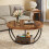 Tribesigns Tribesigns Coffee Table Round Coffee Table Side Table, Industrial 2-Tier Circle Coffee Table 2