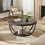 Tribesigns Tribesigns Coffee Table Round Coffee Table Side Table, Industrial 2-Tier Circle Coffee Table 3
