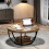 Tribesigns Tribesigns Coffee Table Round Coffee Table Side Table, Industrial 2-Tier Circle Coffee Table 2