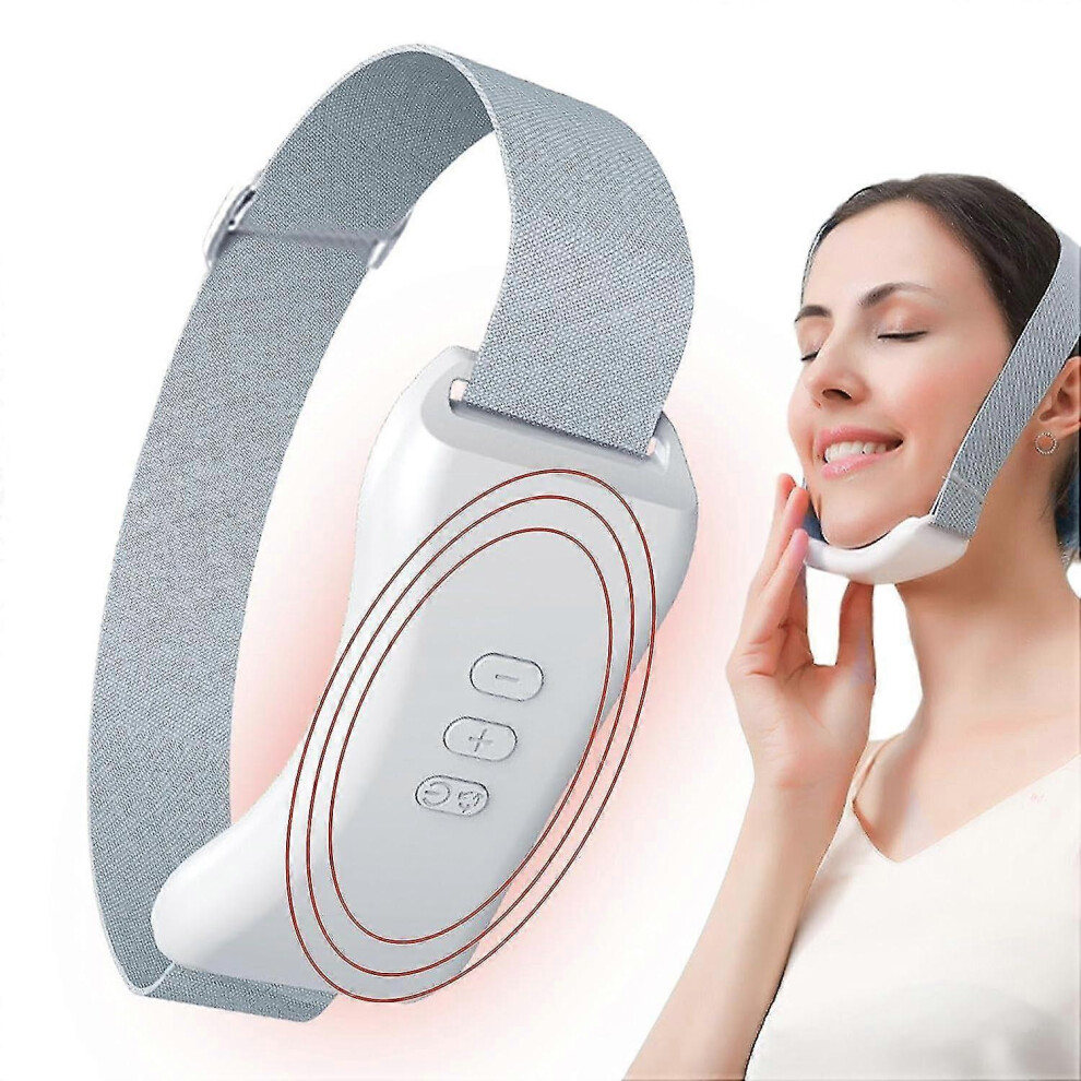 Electric V Face Shaping Massager, Ems Microcurrent Face Lifting Beauty Instrument Electric Double Chin Massager, V Face Massager