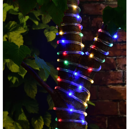 NEW SOLAR 10m MICRO LED MULTICOLOURED ROPE BORDERS,DECKING,WINDOW DOORWAY LIGHTS 1