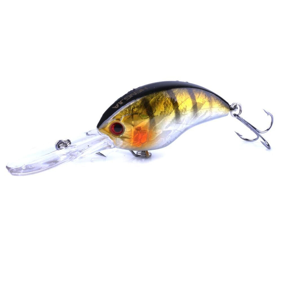 (A) 1pc Hengjia Floating Crankbait Swim Bait Plastic Pike Bass Trout Fishing Tackle Hook