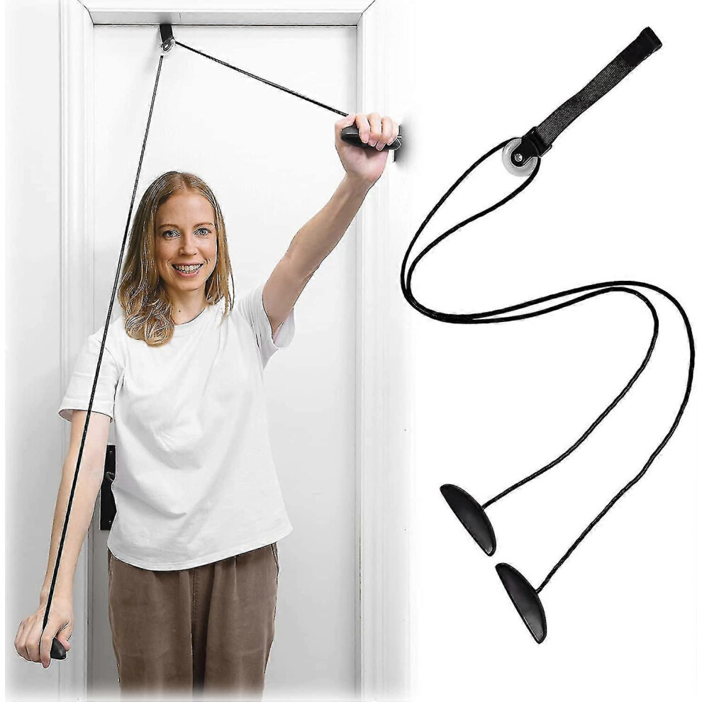 Black (Black) Shoulder Therapy Exercise Pulley System, Slim Shoulder Pulley For Shoulder Physical Therapy, Alleviate Shoulder Pain&Facilitate Recovery From