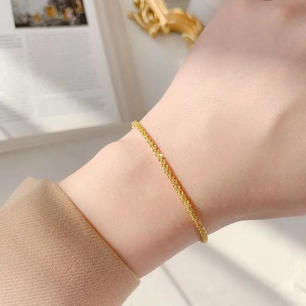 (gold) 1pc Shiny And Dazzling Bracelet, Minimalist Style, Suitable For Daily Decoration, Fashionable Jewelry, Unisex Bracelet For Both Men And Women