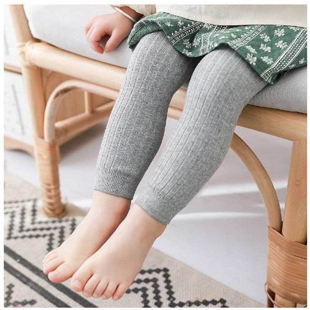 (light grey, S) Spring Autumn Baby Pants Newborn Girls Leggings Soild Color Cotton Pants Kids Children Leggings 0-4 Years