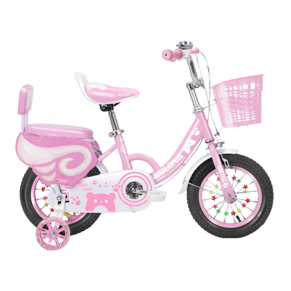 (12 inch) Kids Bike Bicycle Cycle Pink Stabilisers Princess