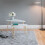 (White) Nesting Table Set of 2, Drop Shape Accent Oval Nest Table 4