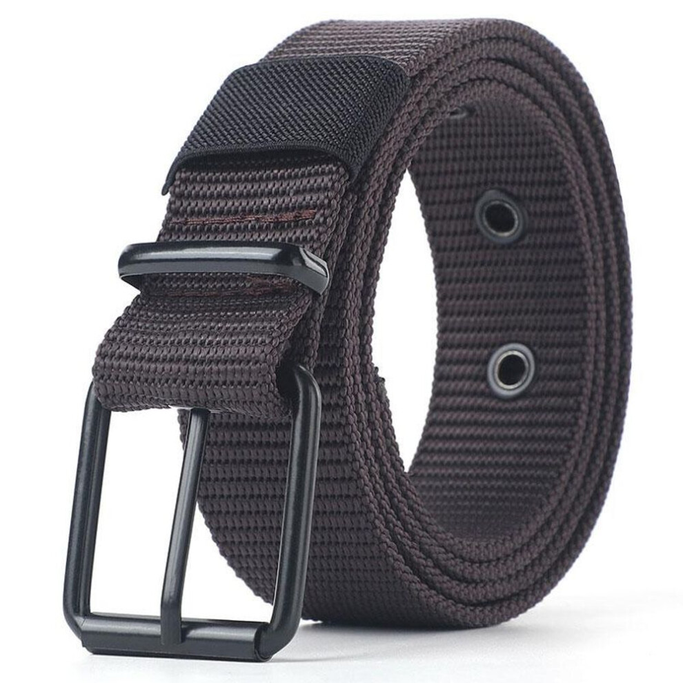 (coffee) Men Belt Alloy Buckle Breathable Elastic Belts For Men Cowboy Designer Belt Outdoor Tactical Belt Military Gifts