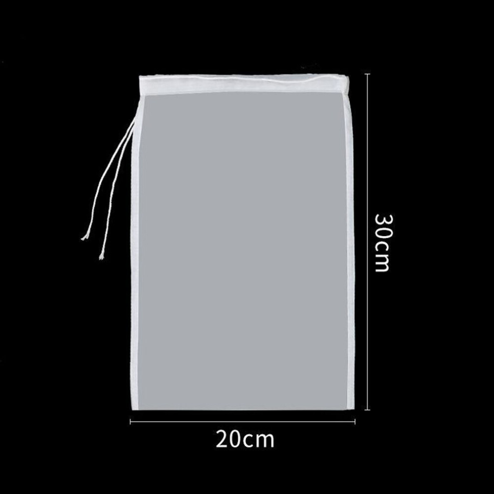 (20*30cm) Colander Reusable Yogurt Tea Cheese Brew Food Fabric Home Nylon Soy Milk Wine Nut Cloth Brewing Mesh Filter Bag Water Strainer