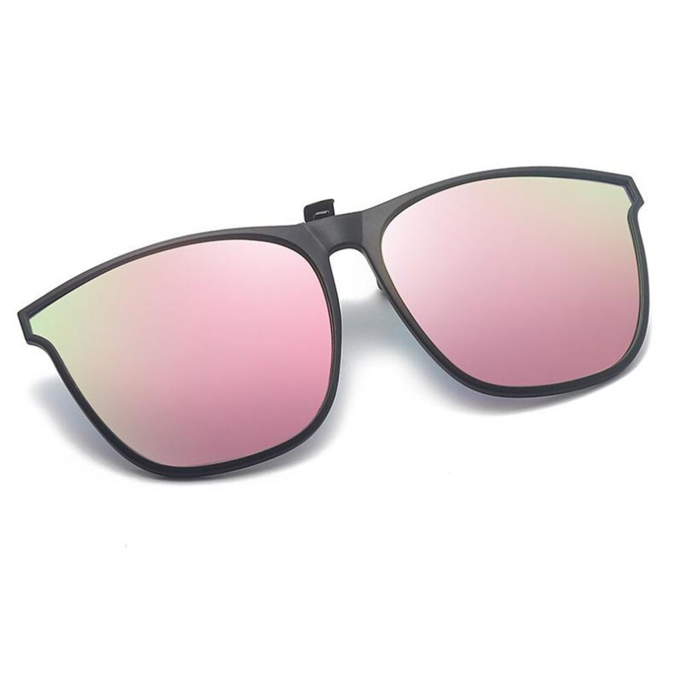 (pink) Polarized Clip on Sunglasses Men Photochromic Polarised Women Sunglasses Anti Glare Color Change Goggles Night Vision Glasses