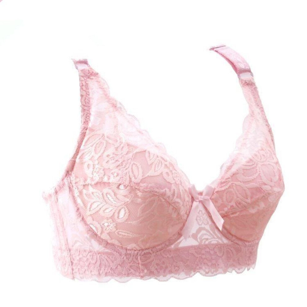 (pink, 85B) 2023women Sexy Underwear Lingerie Ultrathin Cotton Lace Bra Deep V Push Up Brassiere Breathable