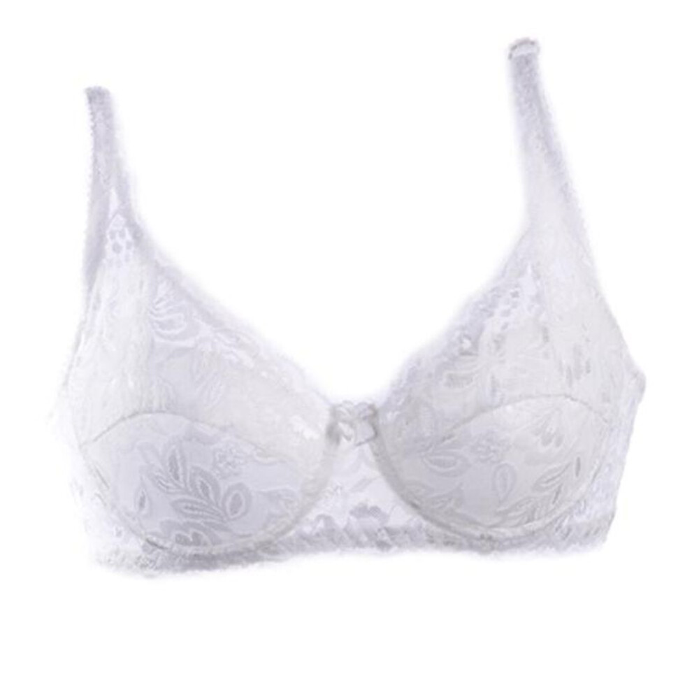 (white, 90B) 2023women Sexy Underwear Lingerie Ultrathin Cotton Lace Bra Deep V Push Up Brassiere Breathable