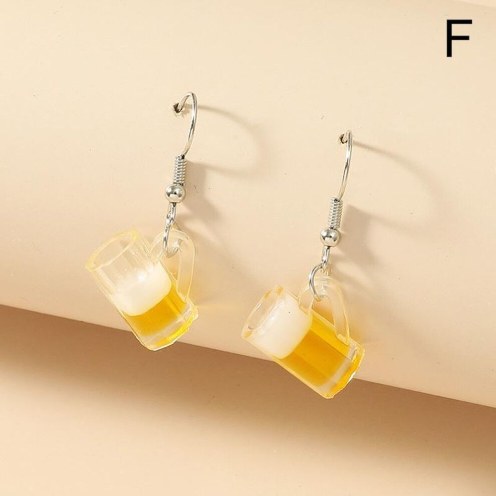 (F) 1Pair Fruit Leaves Shape Acrylic Women Earrings Jewelry Gift Dangle Earrings Women Accessories