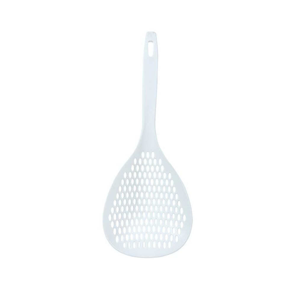 (white) Large Scoop Colander Strainer, Thermoplastic Skimmer Slotted Spoon Scoop Colander Strainer Shovel, Heat Resistant Cooking Utensils For Kitchen Baking