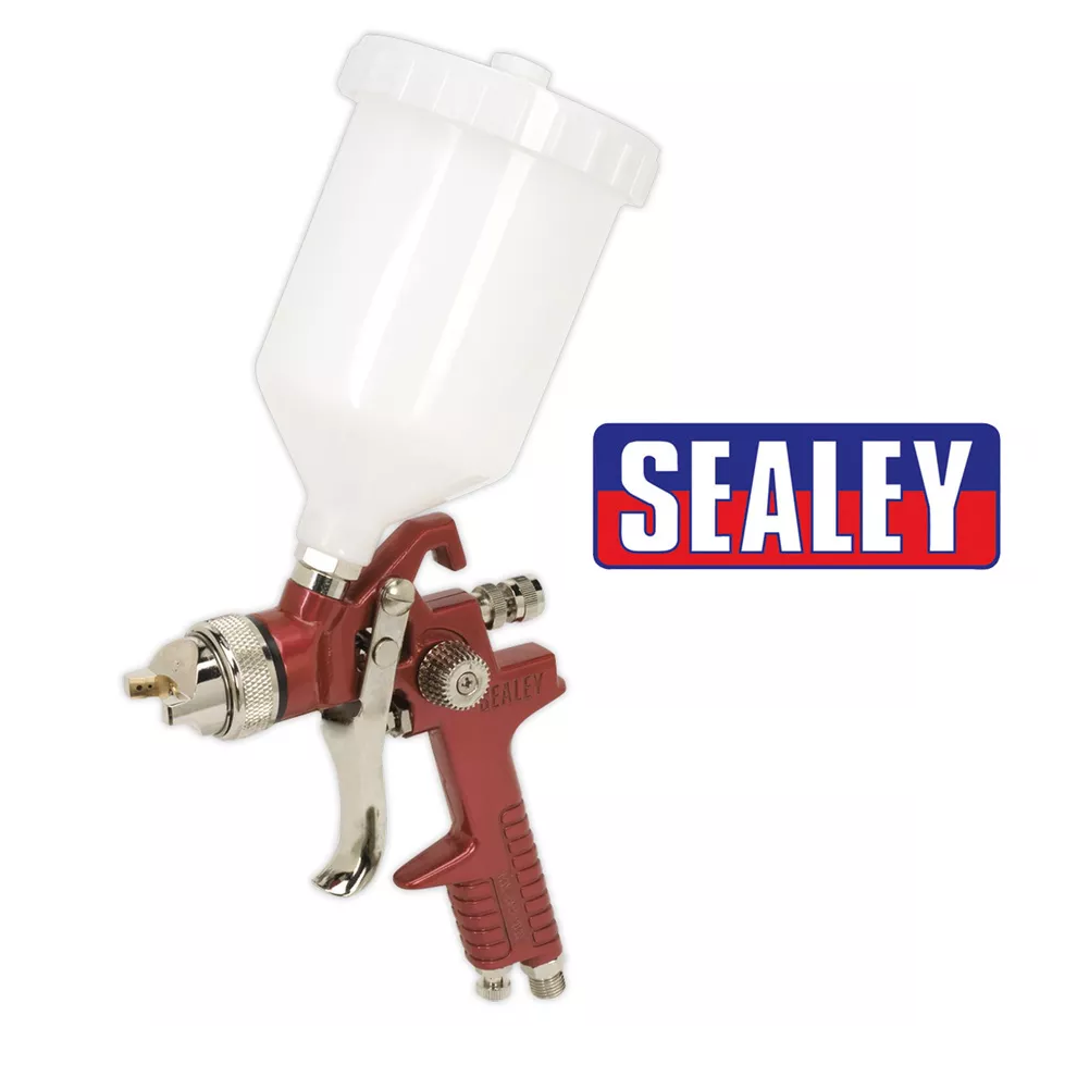 Sealey Spray Gun Air HVLP Gravity Fed Paint Lacquer Primer 1.3mm Set Up HVLP741