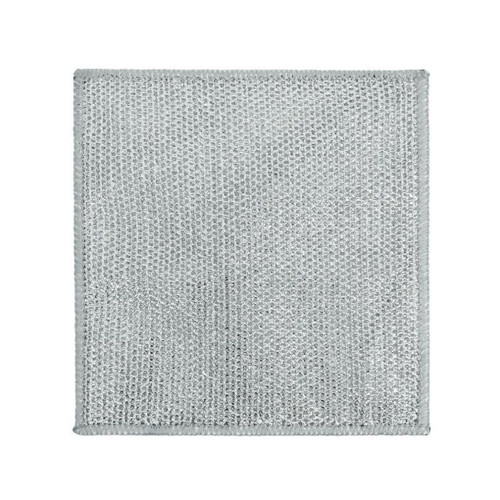 (grey, 10pcs) Magic Steel Wire Cleaning Cloths Thickened Metal Silver Wires Rags Kitchen Dish Pot Washing Cloth Towel Clean Tool