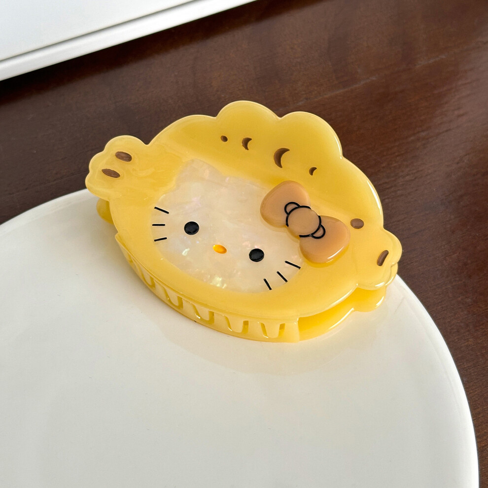 (Yellow8.5cm) Cartoon Lovely Cat Hair Claw Clip In Soft Pastel Colors Perfect Chic For Hairdos-image-OPC-PG5DNW6-NEW