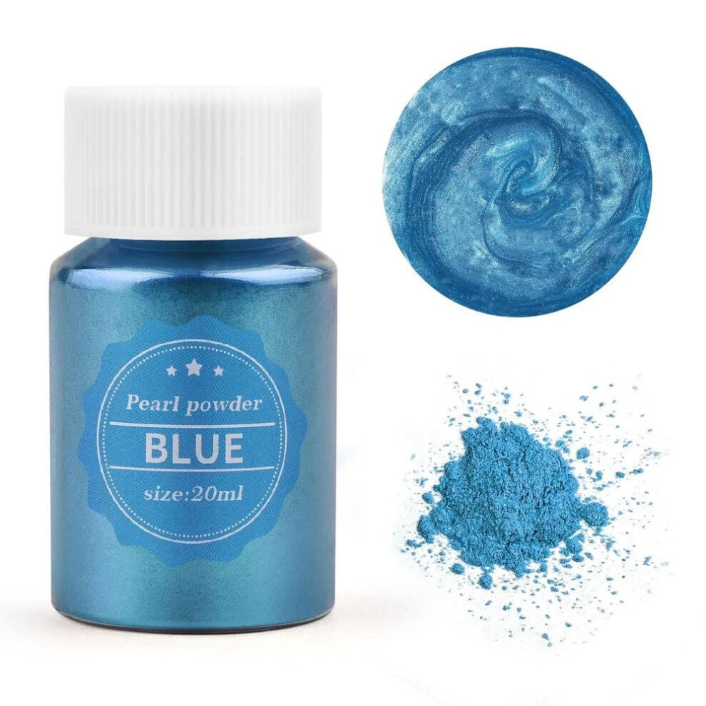 (blue) 24 Colors 15g Mica Pearl Powder For Epoxy Resin, Soap, Candle, And Jewelry Crafting – Natural Pigment Dye For Diy Projects