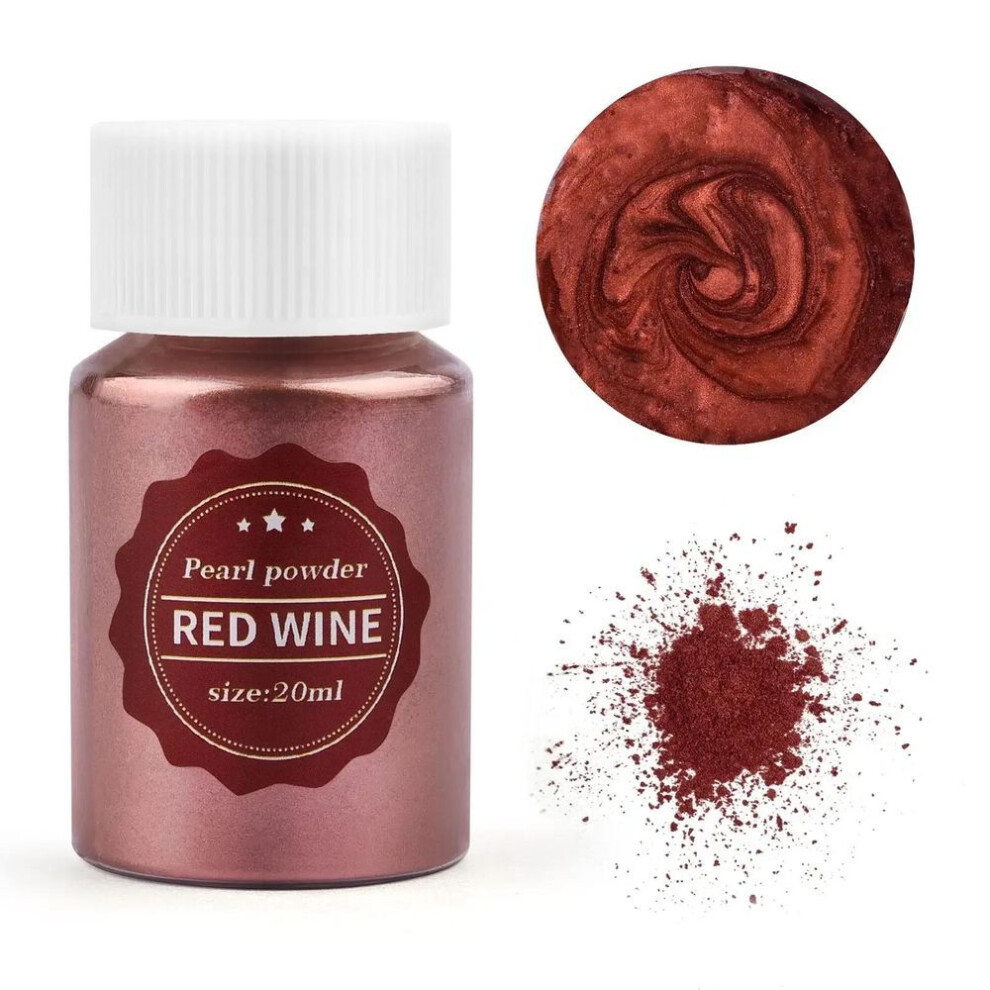 (claret) 24 Colors 15g Mica Pearl Powder For Epoxy Resin, Soap, Candle, And Jewelry Crafting – Natural Pigment Dye For Diy Projects