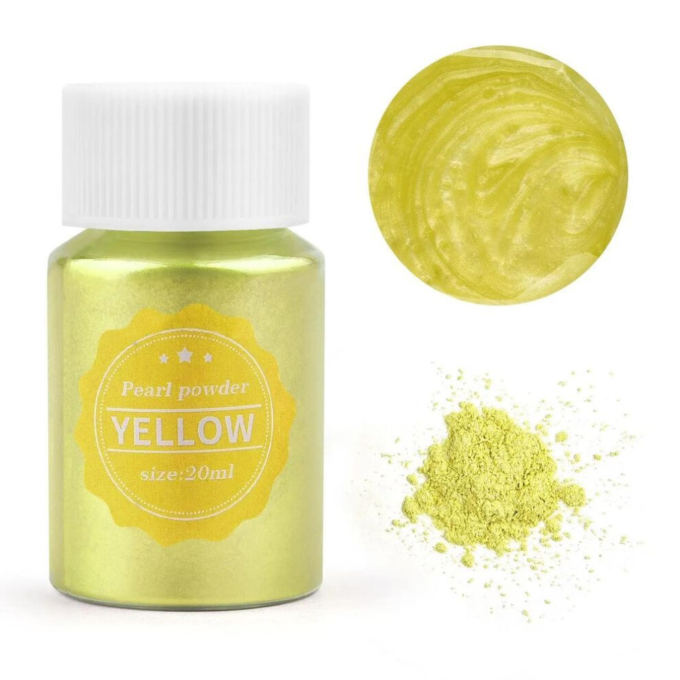 (yellow) 24 Colors 15g Mica Pearl Powder For Epoxy Resin, Soap, Candle, And Jewelry Crafting – Natural Pigment Dye For Diy Projects