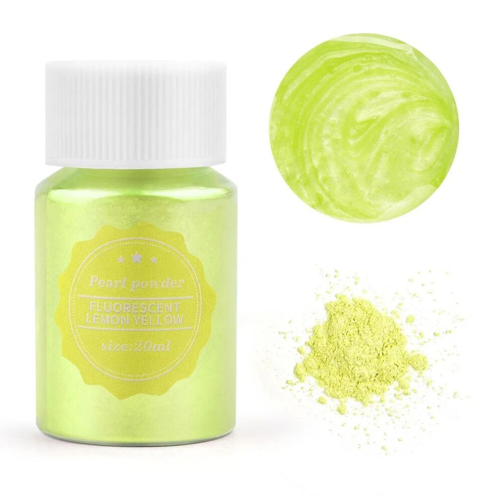 (lemon yellow) 24 Colors 15g Mica Pearl Powder For Epoxy Resin, Soap, Candle, And Jewelry Crafting – Natural Pigment Dye For Diy Projects