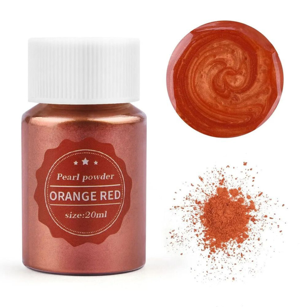 (orange-red) 24 Colors 15g Mica Pearl Powder For Epoxy Resin, Soap, Candle, And Jewelry Crafting – Natural Pigment Dye For Diy Projects