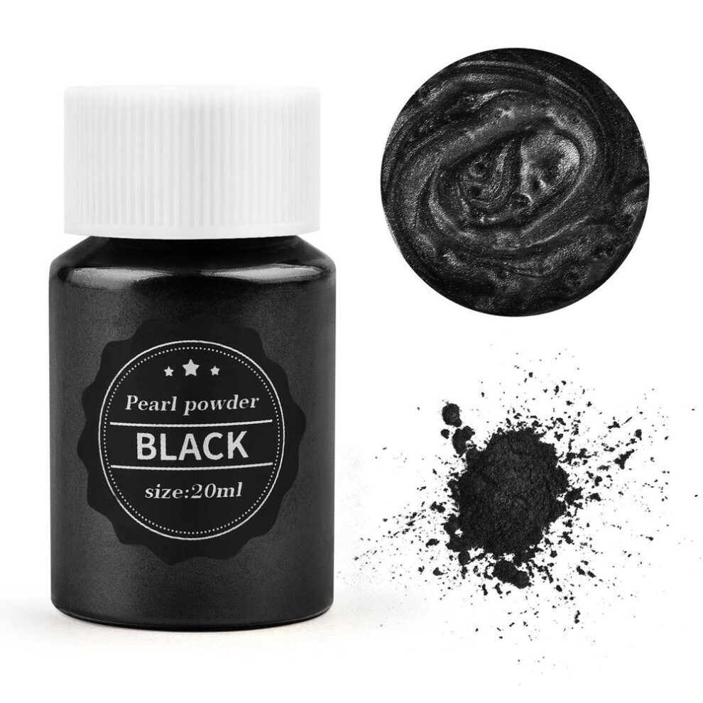 (black) 24 Colors 15g Mica Pearl Powder For Epoxy Resin, Soap, Candle, And Jewelry Crafting – Natural Pigment Dye For Diy Projects