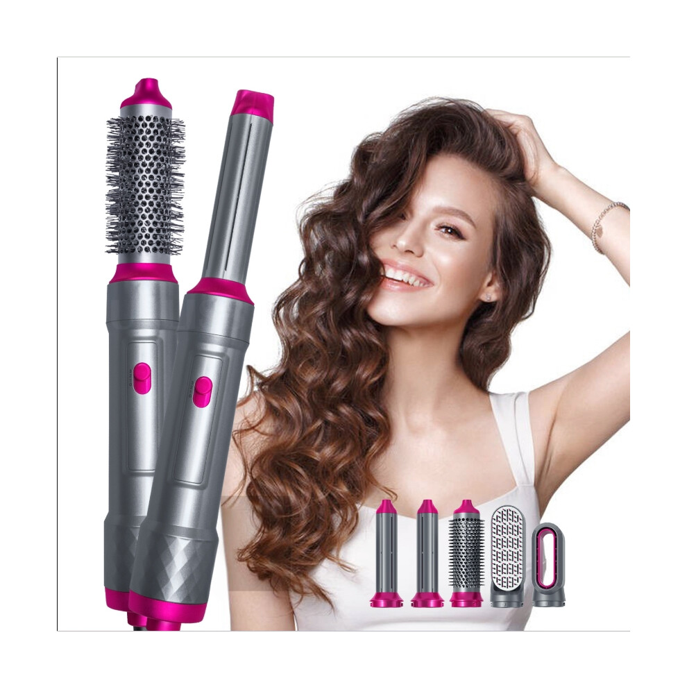 5 IN 1 Pro Air Wrap Blow Hair Styler Curler Straightener Hot Air Comb