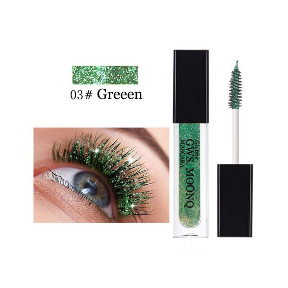 (03) Glitter Diamond Shiny Mascara, Waterproof And Smudge Proof, Curling And Eyelashes Lengthening Makeup Tool