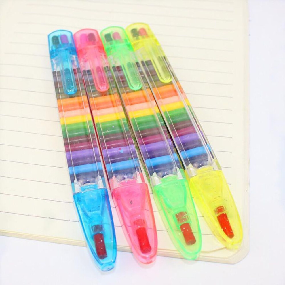 (as the picture, 1pcs) Creative 20colors Crayon Student Drawing Color Pencil Multicolor Art Kawaii Writing Pen For Kids Gift School Stationery Supplies