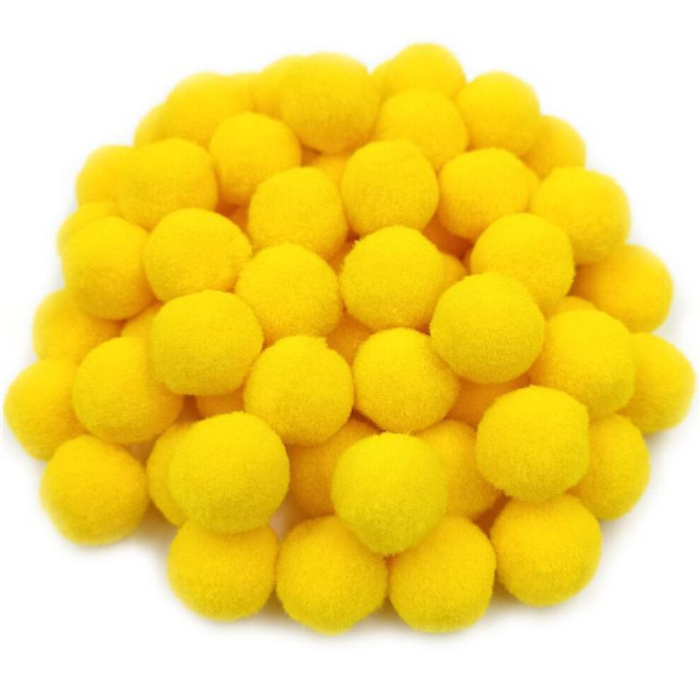 (yellow, 18mm 40Pcs) Soft Home Ornament Fluffy Ball Clothing Decoration Jewelry Accessories Kids Toy Multicolor DIY Handmade Material Sewing Craft Plush Ball 18/25mm