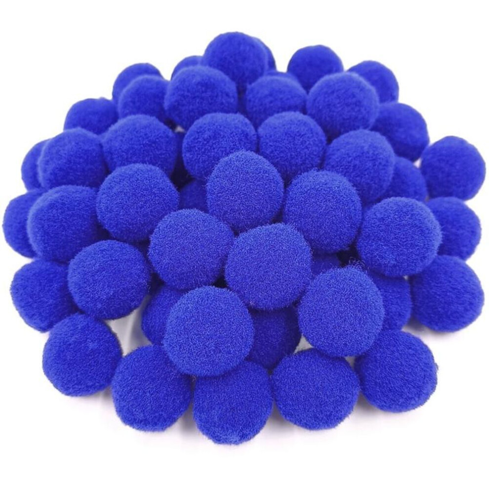 (royal blue, 18mm 40Pcs) Soft Home Ornament Fluffy Ball Clothing Decoration Jewelry Accessories Kids Toy Multicolor Diy Handmade Material Sewing Craft Plush Ball 18/25mm
