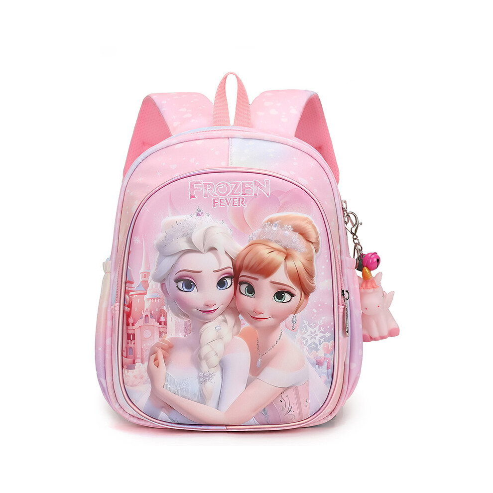(Pink Elsa) Hard 3d Playful Shell Childrens Book Bag With Adorable Anime Designs For School Ideal