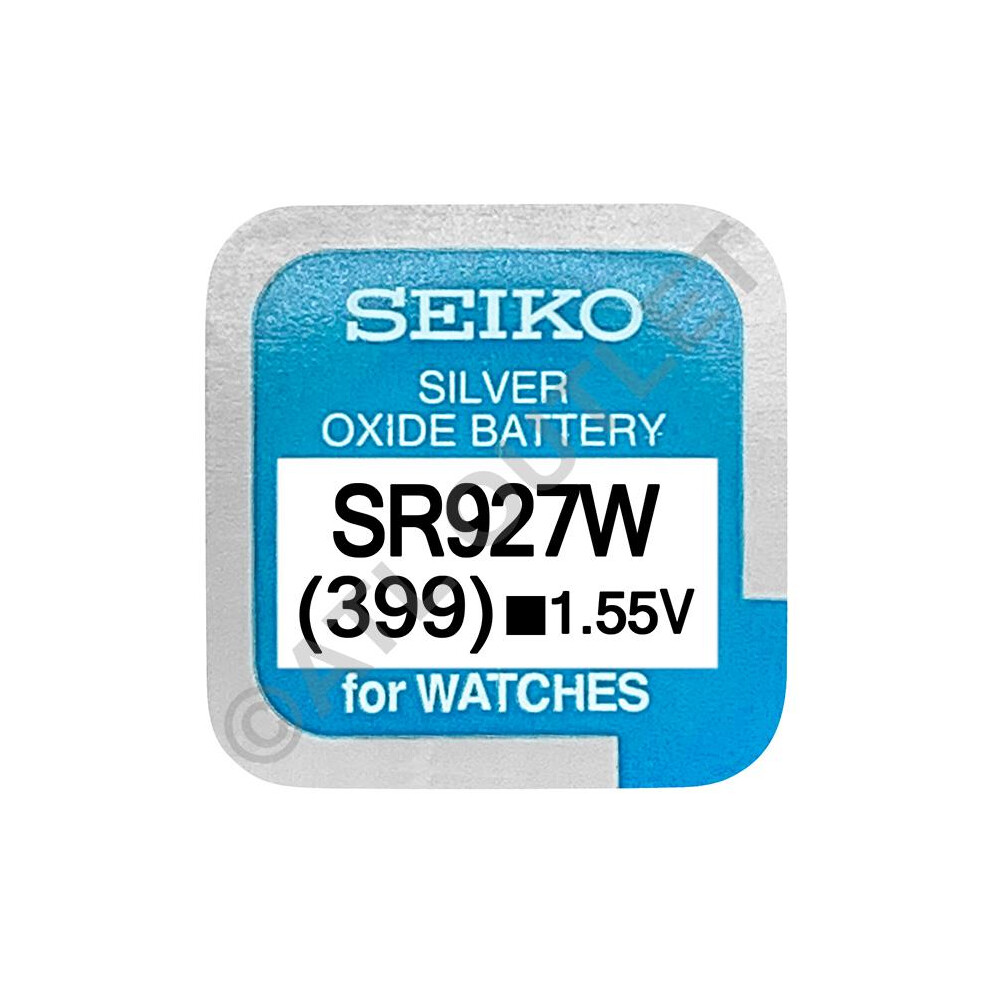 Seiko 399 SR927W 1.55v Silver Oxide, Mercury Free Watch Battery - Made In Japan