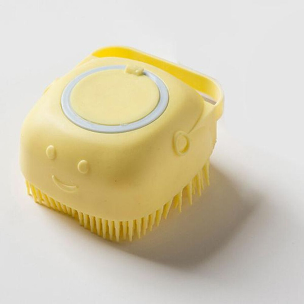 (yellow, 1PC) Pet Bathroom Tool Puppy Big Dog Cat Bath Massage Gloves Brush Soft Safety Silicone Pet Accessories for Dogs Cats Tools Pet Products