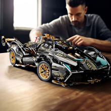 (1330pcs) 1330pcs Limited Edition Super Sports Car Model Building Blocks Set, ABS Plastic Stackable Interlocking Bricks Toy