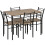 Homcom HOMCOM 5 Piece Dining Table and Chairs Set, Space Saving, Oak 9