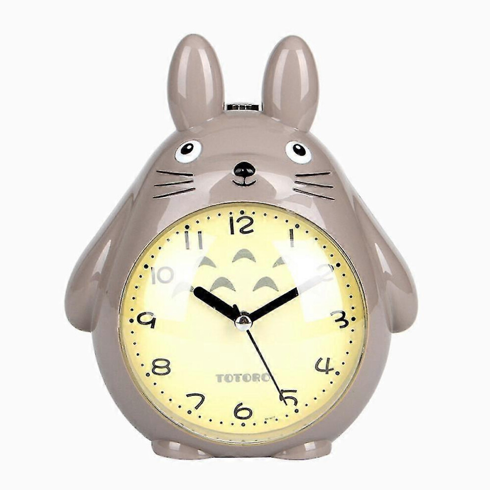(Grey, One size) Saytay Alarm Clocks For Bedrooms, Cartoon Alarm Clock Totoro Alarm Clock Night Light, Student Children&#39;s Home Decoration Desktop-image-OPC-PG5FP6V-NEW