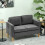 Homcom HOMCOM Compact 2 Seater Sofa with Under Seat Storage for Small Spaces Grey 1