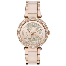 Michael Kors Mk6176 Parker Crystal Pave Logo Dial Ladies Watch