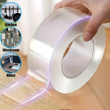 3 Rolls of Heavy Duty Double Sided Tape Reusable Traceless