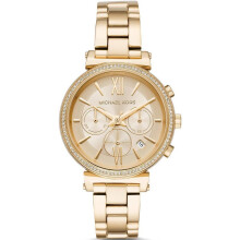 Michael Kors MK6559 Sofie Dames Gouden Wijzerplaat Kristal Chronograaf Horloge