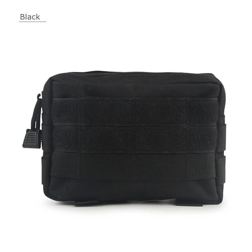 (black) Camping Small Bag Multifunctional Camouflage Tactical Waist Bag Edc Outdoor Tool Pocket Tactical Medical First Aid Bag