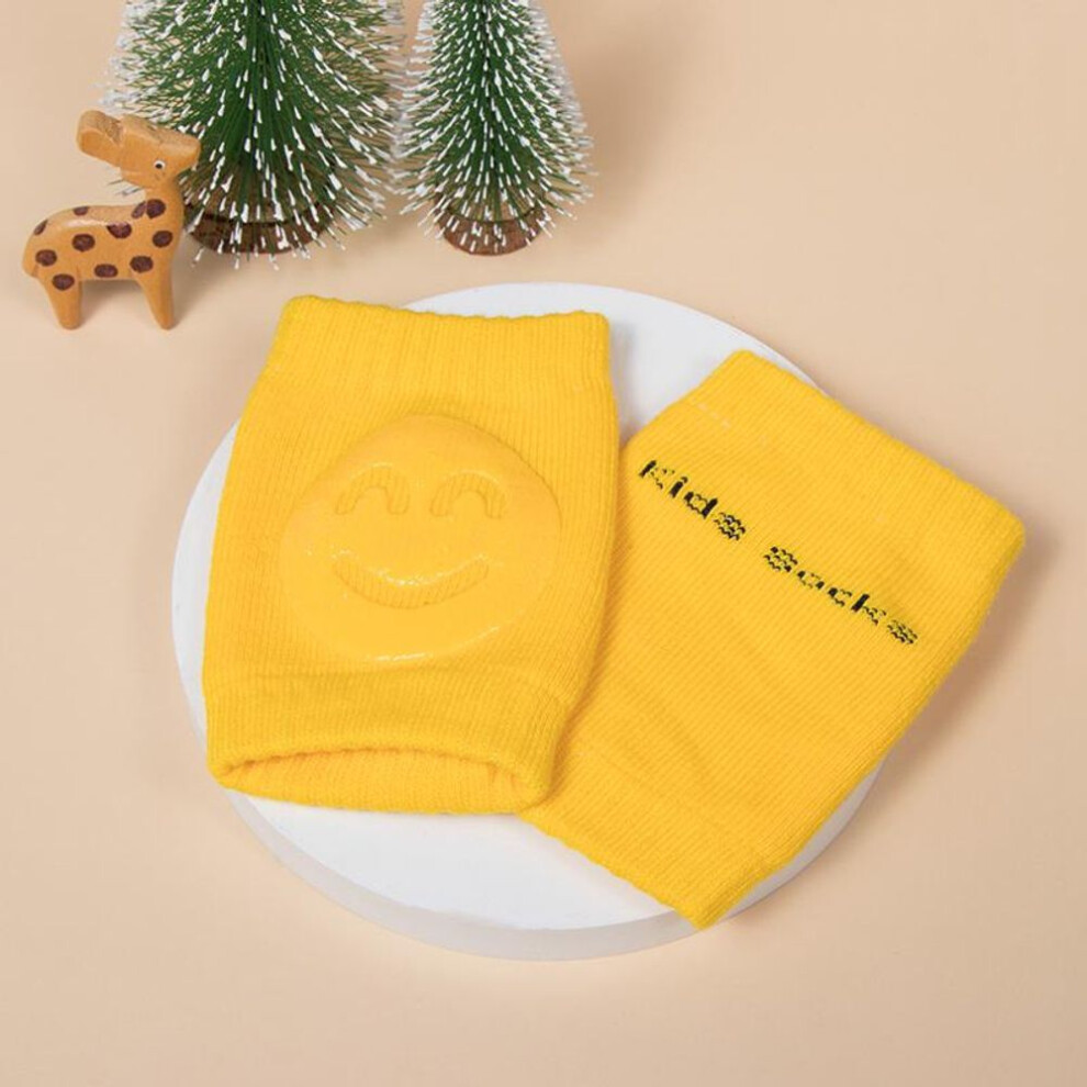 (yellow, One size) Baby Safety Crawling Knee Pad Breathable Comfortable Unisex Kids Knee Protector Anti-slip Socks Leg Warmer For Children Toddler
